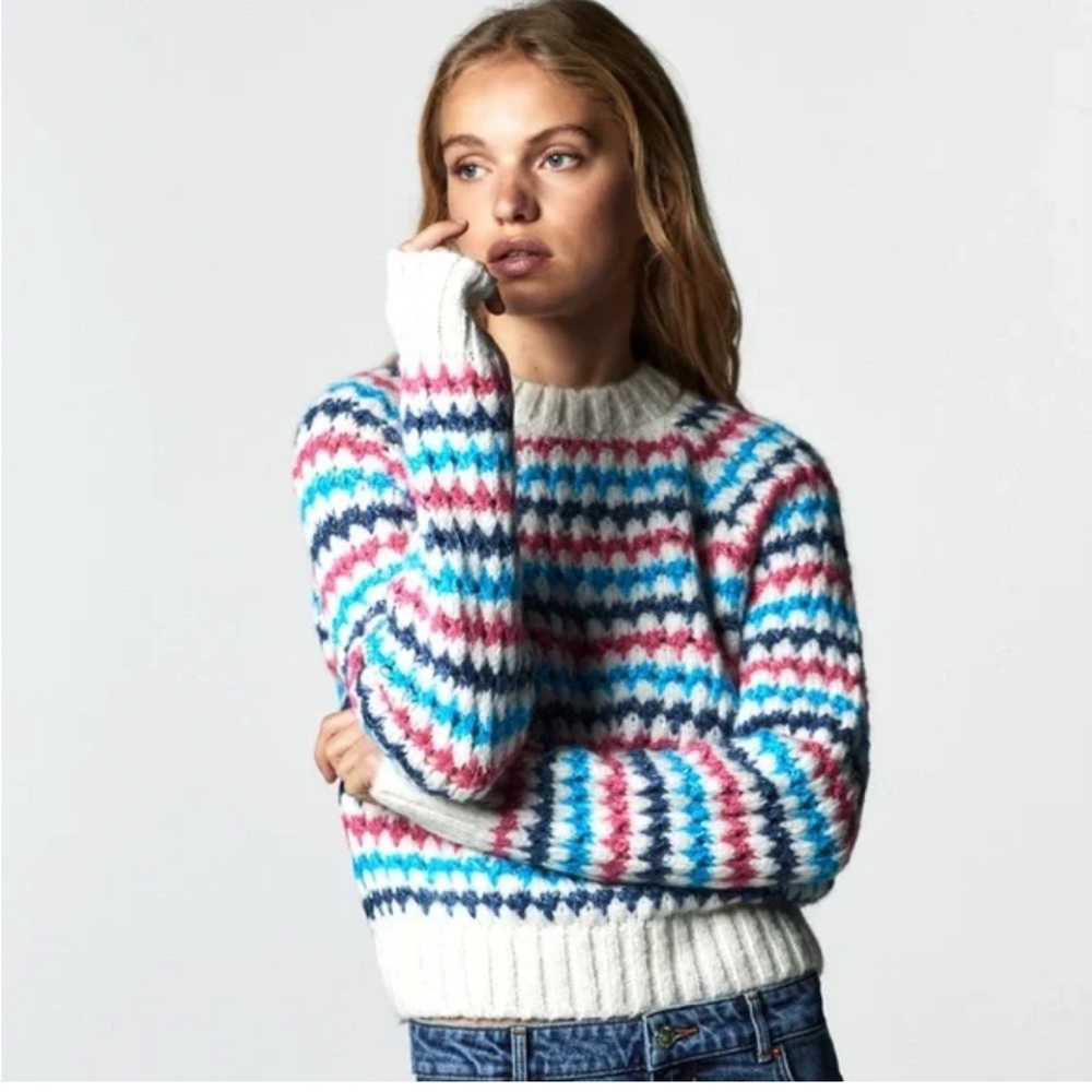 ZARA Knit Crochet Sweater